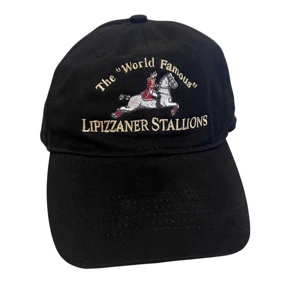 Vintage‎ Page & Tuttle Embroidered Lipizzaner Stallions Baseball Cap in Black